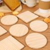 5-20PCS Square Round Wood Coasters Bottle Wine Cup Coffee Drinks Coaster Mat DIY Craft Painting Wood Engraving Party Decoration