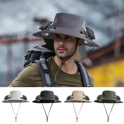 Καπέλο ψαρά για άνδρες με ηλιακό ανεμιστήρα με φαρδύ γείσο και αντιανεμικό σχεδιασμό