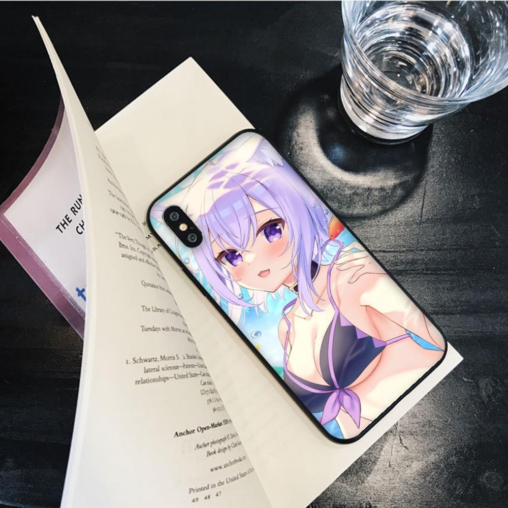 Kawaii Nekomata Okayu Phone Case for iPhone 15 8 7 6 6S Plus X SE 2020 XR XS 14 11 12 13 Mini Pro Max Mobile Case