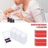 Clear Nail Art Presentation Container Space Saving Design with Adhesive Strips for Salon Home Organization