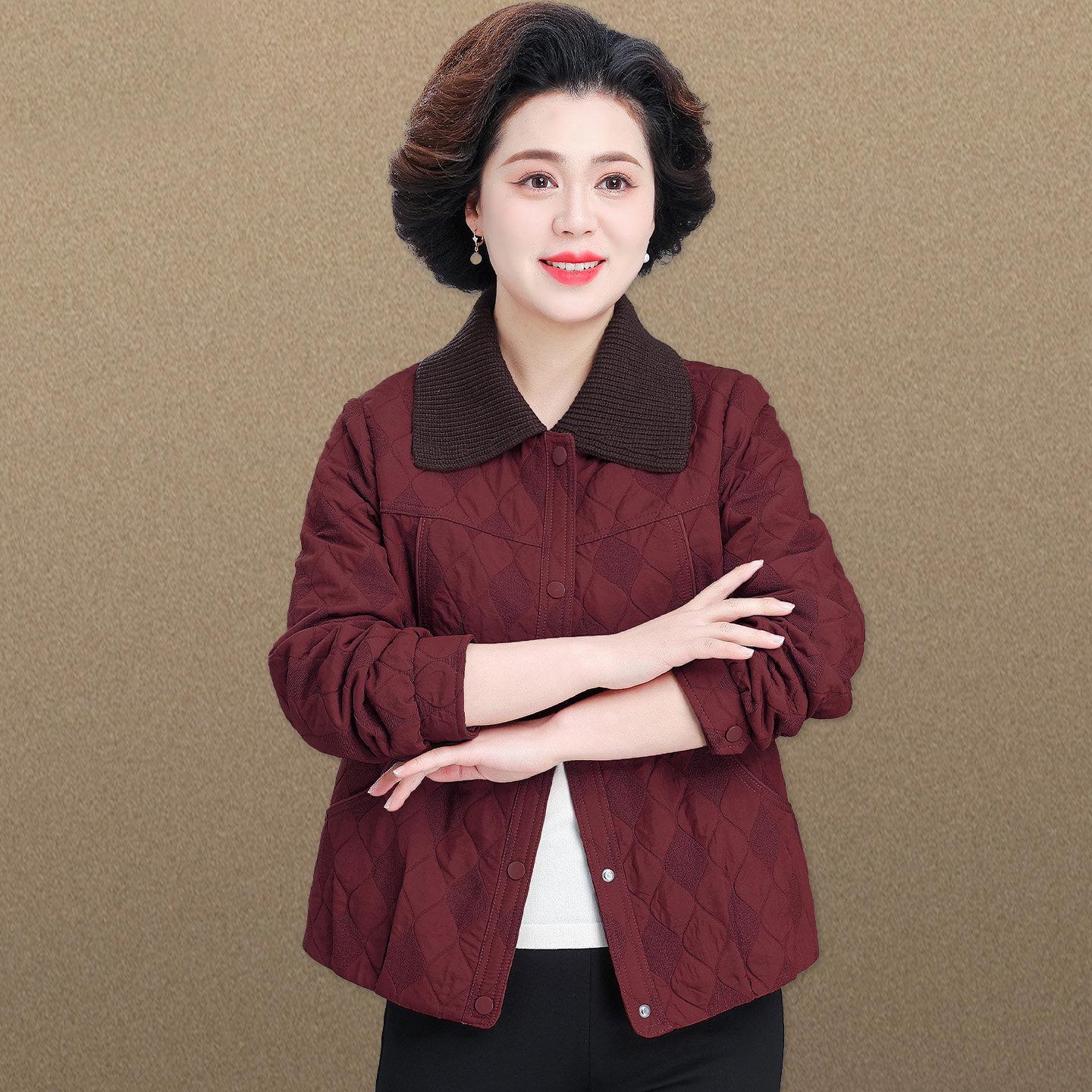 2026 Women s Spring Jacket: Elegant Short Style for Mature Ladies - Lightweight, Noble Top for Spring and Autumn 4XL (135-150 jin)