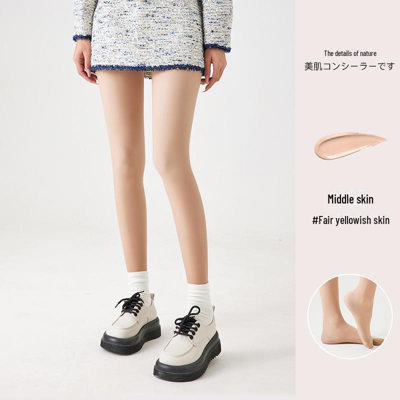 Women's Velvet Plus Winter Stockings - Nude Invisible Bottoming Pantyhose & Thick Leggings