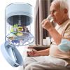 7 Days Weekly Pillbox Tablet Holder,Adjustable Pill-Cutter Splitter,Portable Capsule Pill Box Organizer,Medicine Storage Case