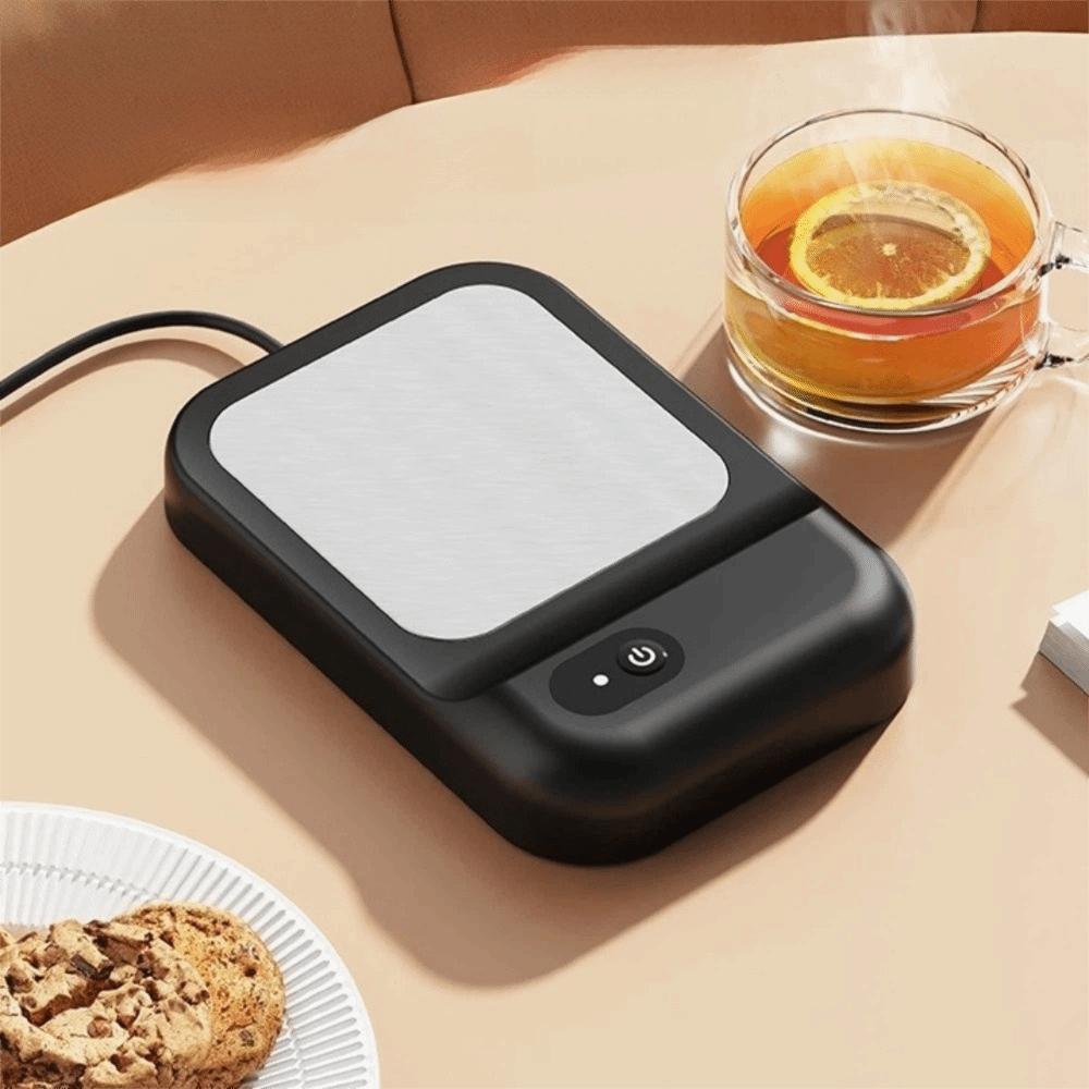Intelligent Electric Cup Warmer Energy Saving Anti-slip Base Coffee Mug Warmer Low Noise Rapid Warming Heating Coaster