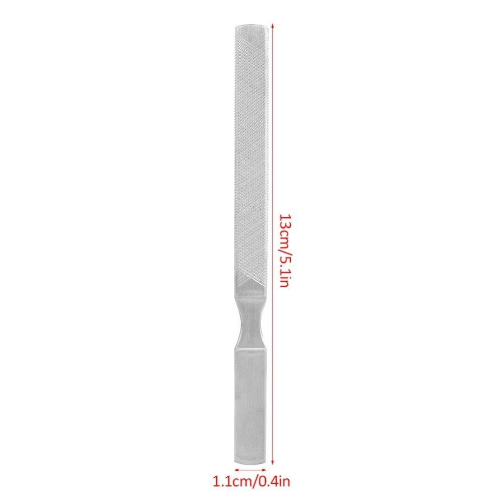 5pcs Stainless Steel Stainless Steel Nail File Double Sided Nail Buffer Home Use