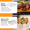 6/7/8/ Inch Air Fryer Rack Square/Round/RectangleBBQ Grill Holder Vegetable Fruit Dehydrator Rack Airfryer Baket Accessories