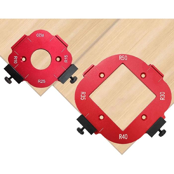 Woodworking Round Corner Radius Templates, Router Table Corner Radius Jig Wooden Board Arc Cutting Auxiliary Tool DIY Template