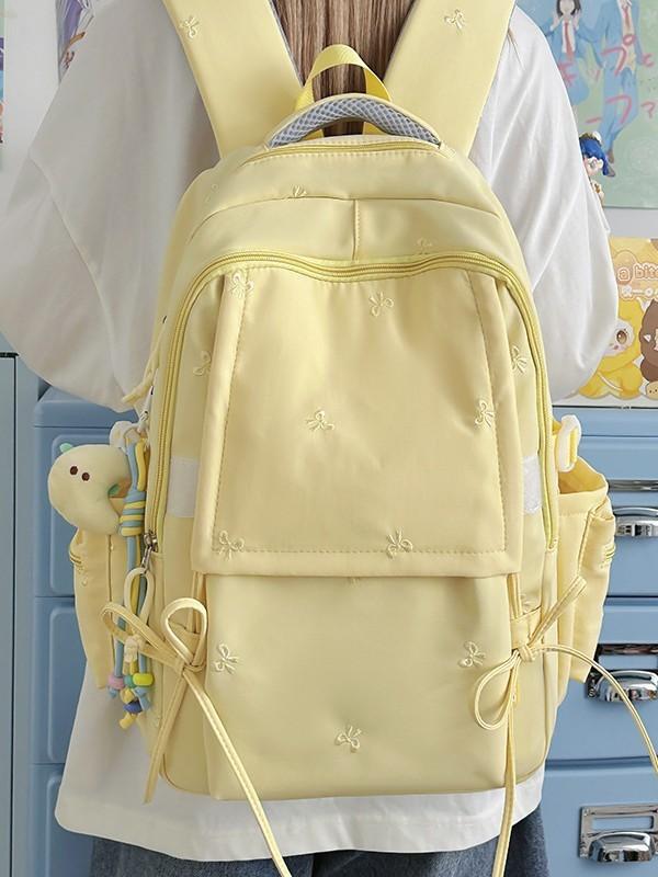 Youthful Nylon Backpack For Girls With Large Capacity And Ergonomic Shoulder Straps For School Use