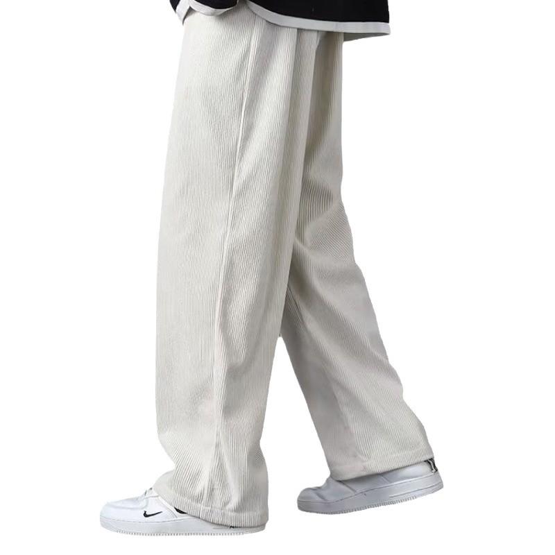 Versatile Corduroy Pants Men Fashion Spring Autumn Casual Loose Sports American Straight Outfit Hombre