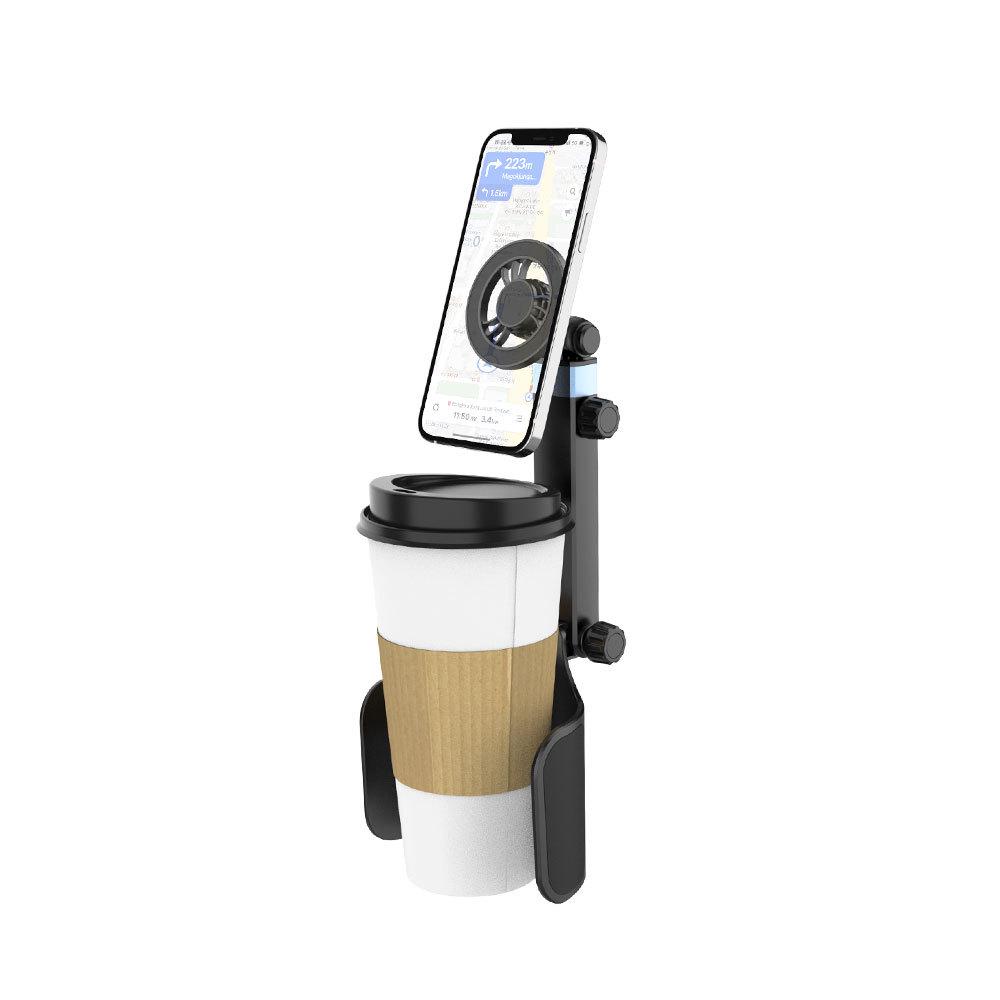 Magnetic Phone & Cup Holder for Car and Ride-Hailing