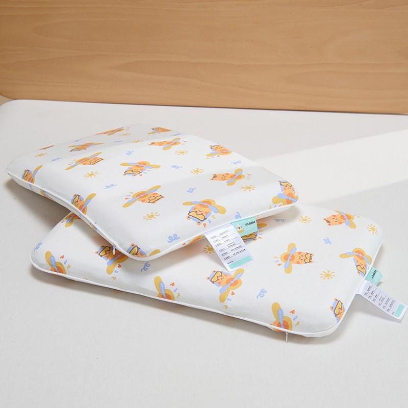 Natural Latex Pillow Kids Infants - A-Class Cotton Cover Hypoallergenic 5-10cm Height All-Season Use