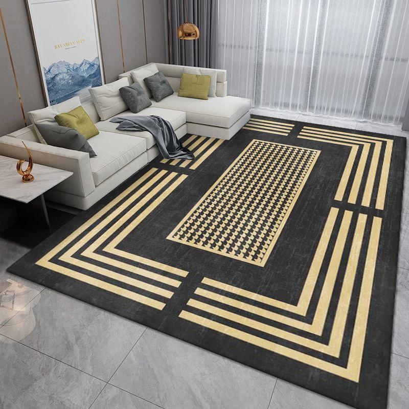 Nordic Light Luxury Living Room Carpet - Washable, Full Paving, Bedroom/Beside Floor Mat