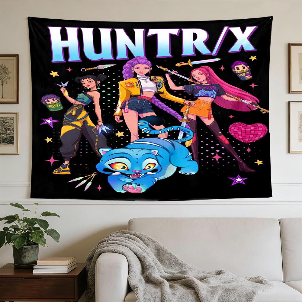 Huntrx Team Adventure Large Size Wall Tapestry, Room Aesthetic Decor for Living Room Party Background,Perfect Gift