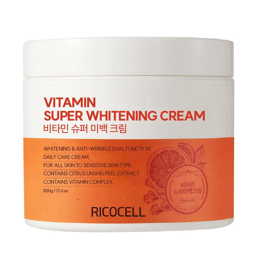 

Ricocell Vitamin Whitening Super Cream - High Capacity Brightening & Anti-Wrinkle Care for Dark Spots (500g)