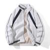 Ståkrage Kontrastband Stil Utomhus Casual Sport Herr Amerikansk Stickad Jacka