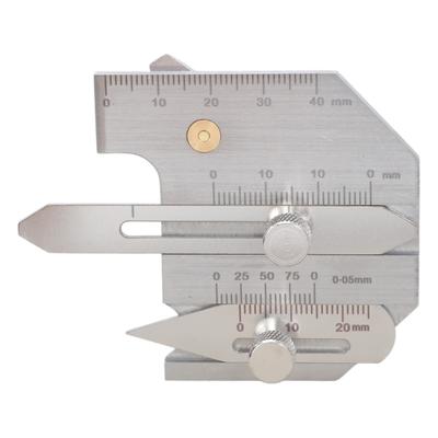 Tragbare Messlehre Schweißraupenhöhe Schweißnaht für Spaltlehre Schweißinspektionslineal Messbereich 0-40mm Genauigkeit 0,5mm