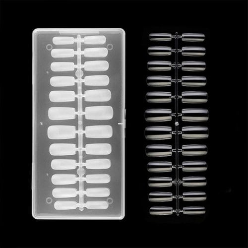 

Nail Malkan Extension Artificial Nails 120pcs Clear DD-11797 Tips Oval