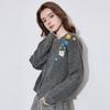 Sweater Cardigan Women's Spring and Autumn Flower-embroidered Knitted Cardigan Casual Loose Sweater Coat Top