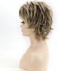 Synthetic Mommy Wig with Bangs for Women Mixed Blonde Short Curly Wigs Pixie Cut Hairstyle Daily Costume Heat Resistant