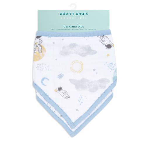 Aden + Anais Essentials  Aiden and Anai Essentials  [japanese Genuine Product] Baby Gift Muslin Bandana Bib 2 Pieces Space Explorers 2 Pieces Ebnc2001