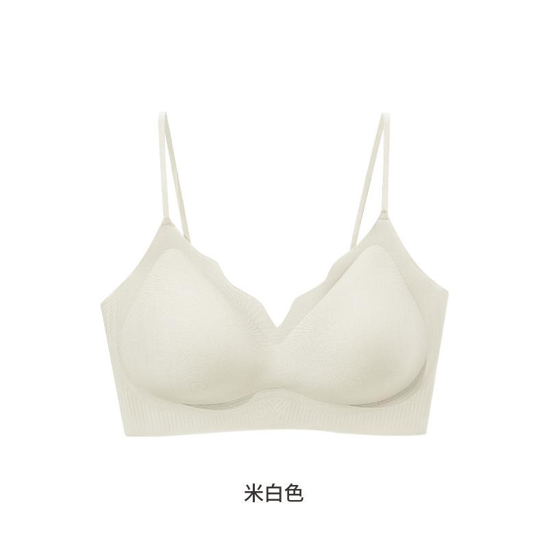 Liquid foundation seamless underwear women's small breasts gather and close sub-breasts soft support pull suspenders thin shoulder straps bra