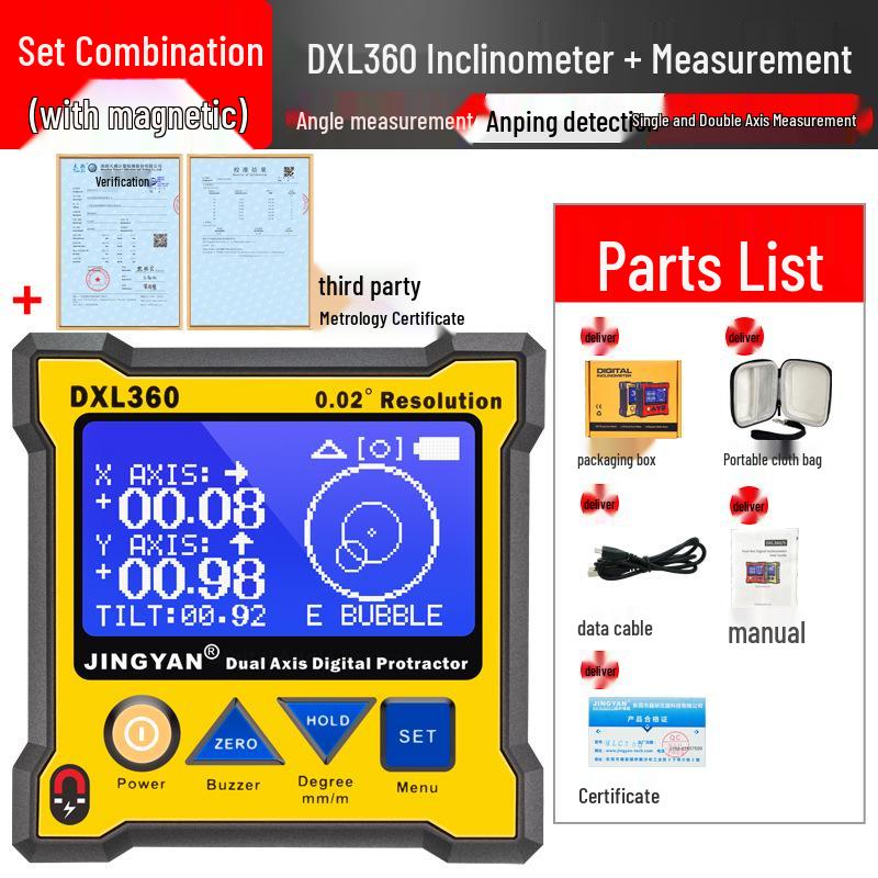 Electronic Precision 36-Axis Digital Display Gyroscope & Inclinometer L0S