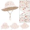 Newborn Boys Girls Bucket Hat Summer Kids Toddler Panama Cap 0 to 48 Months Soft Cotton Baby Sun Hat flower printing Cute Bunny