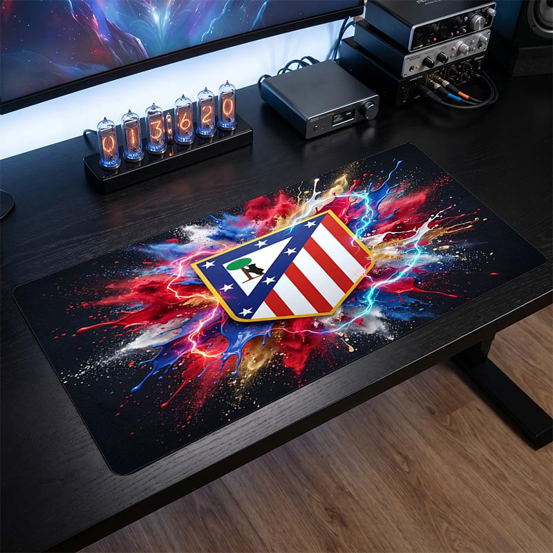Tappetino Mouse Grande Stampato Atletico Madrid, Tappetino da Scrivania Morbido in Gomma Antiscivolo per Gaming, Decorazione per Ufficio, Laptop, Computer