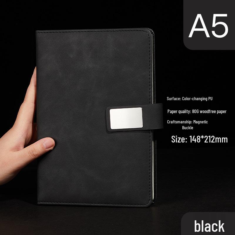 Mirror Buckle A5/B5 Notebook - Customizable Logo, Thickened for Business Meetings