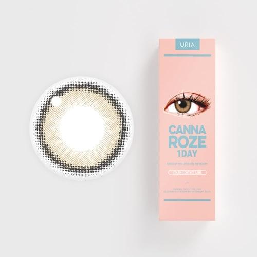 CANNA ROZE Beige Brown Colored Contact Lenses [10 lenses per box] Available with or without prescription, 1-day contact lenses (Beige Brown/-3.75)