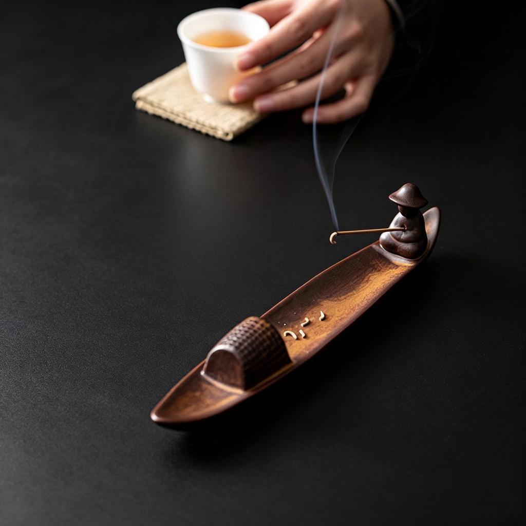 Antique Style Ceramic Incense Holder for Home or Office