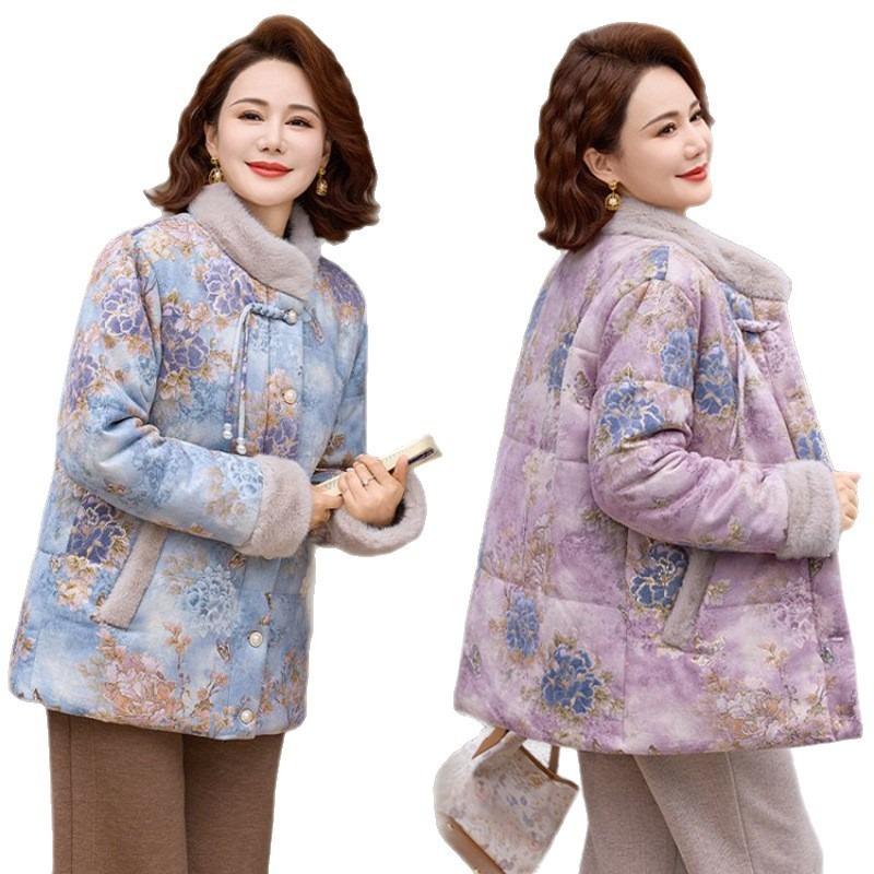 Padded Clothes Chinese Women's Padded Jackets, Piled and Thickened Warm Jackets Chinese Padded Clothes Women