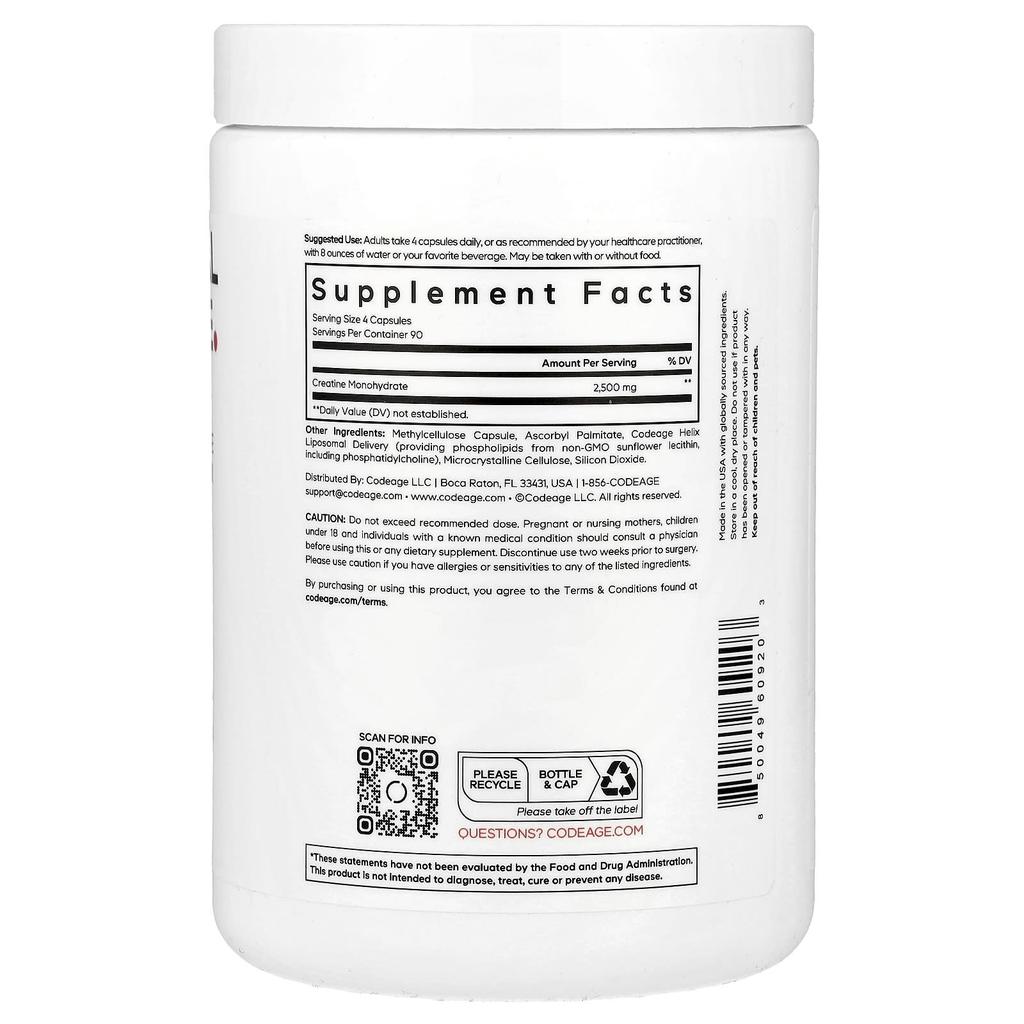 Sport, Liposomal Creatine, Veggie Capsules 360 (625Mg per Capsule)