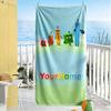 Numberblocks Personalized Name Beach Towel Soft Durable Quick-Dry Perfect for Traveling Yoga Camping and Swimming