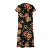 Women V Neck Short Sleeve Gradient Print Maxi Dress Summer Casual Loose Fit Beach Style Lightweight Sundress