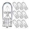 T10 501 Halogen Bulb 12V 5W Car License Plate Light 10PCS