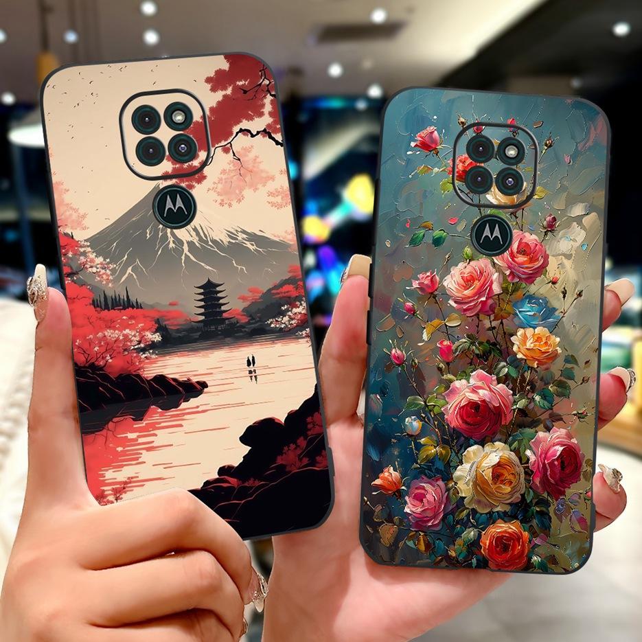 For Motorola Moto G9 Play Case Colorful Flowers Painted Cover Soft TPU Phone Cases For Motorola Moto G9 Plus MotoG9 Power Fundas
