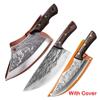 Carbon Steel Kitchen Knives Wooden Handle Cleaver Slicing Knife Hand Forged Blade Butcher Boning Knife Wood Handle Chef Knife