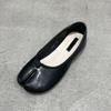 Fashion SUOJIALUN 2025 Autumn Women Flats Ballerina Shoes Fashion Split Toe Flat Ballet Female Casual Slip On Loafer Bot Knot Flats Muje