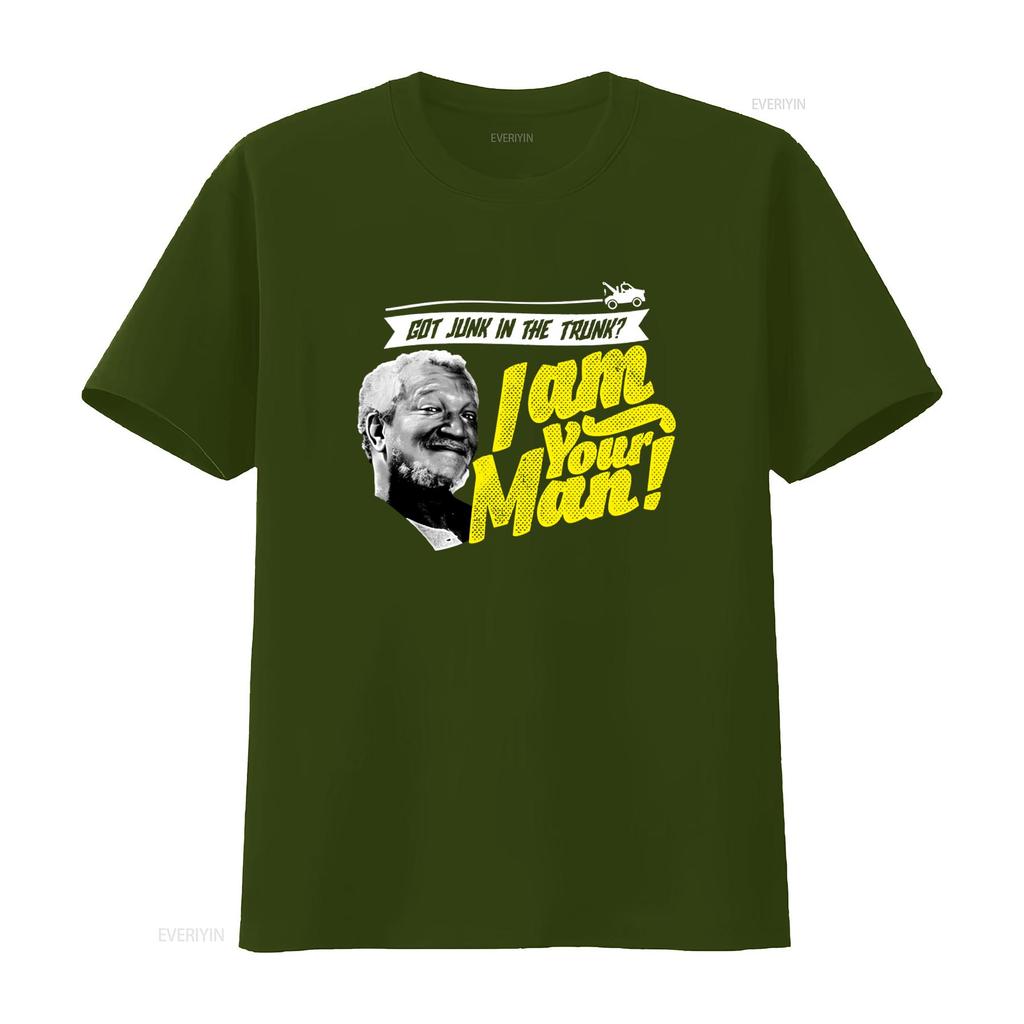 Redd Foxx Junk In The Trunk Mens T Shirt Sandford Sons Fred I Am Your Man Design Unique Print vintage Washed homme Breathable