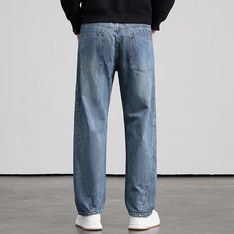 FAPAI Men's Straight-Leg Cotton Blend Jeans