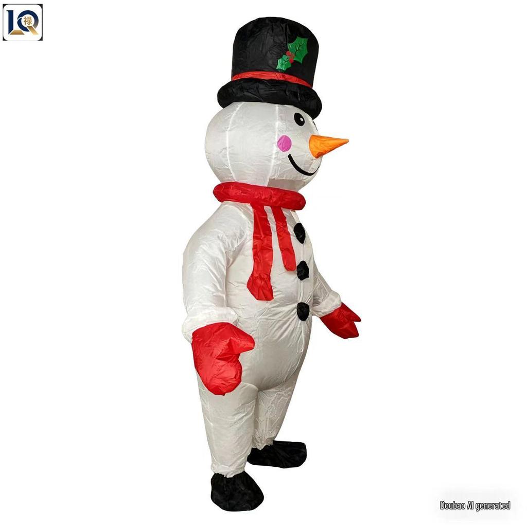 Christmas Snowman Inflatable Costume for Stage, Parties, and Festivals