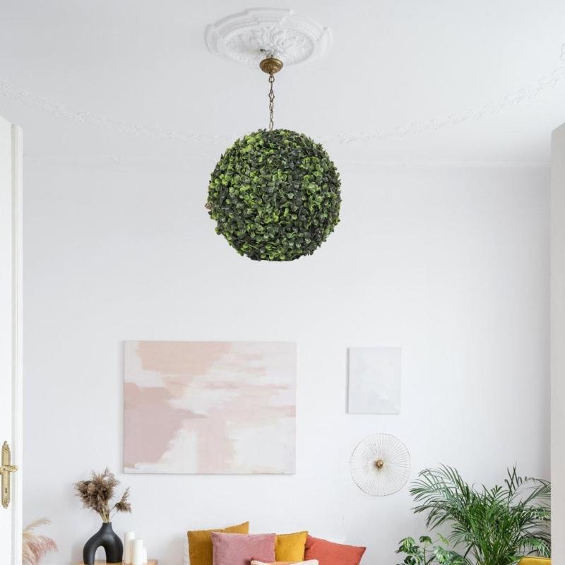 Artificial Topiary Plant Ball Plastic Grass Ball Hanging Decoration For Ceiling Garden Yard Wedding Plant Arrangement