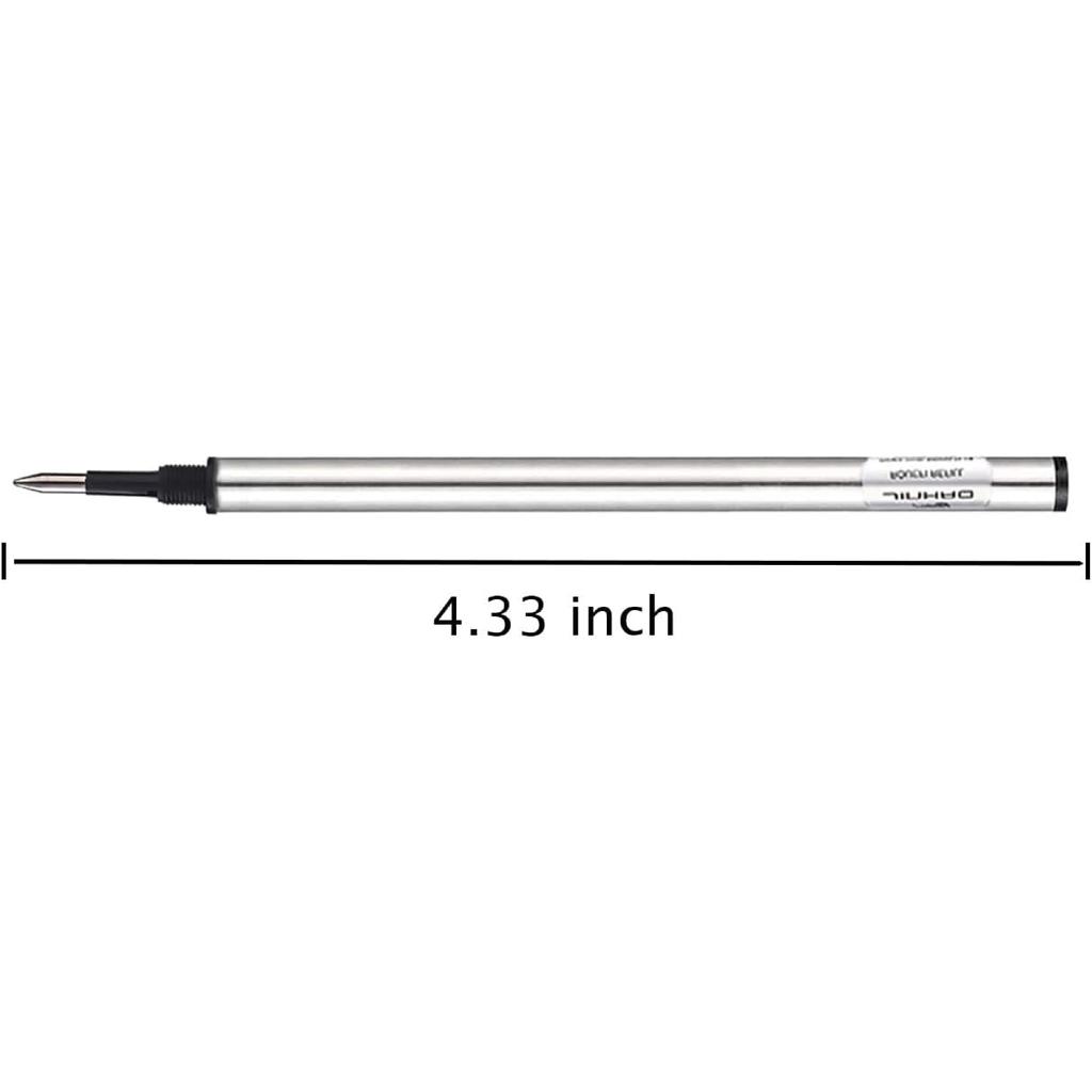 10 PCS Jinhao Roller Ball Pen Refills, Screw Type, Black Color, Medium Point,115mm