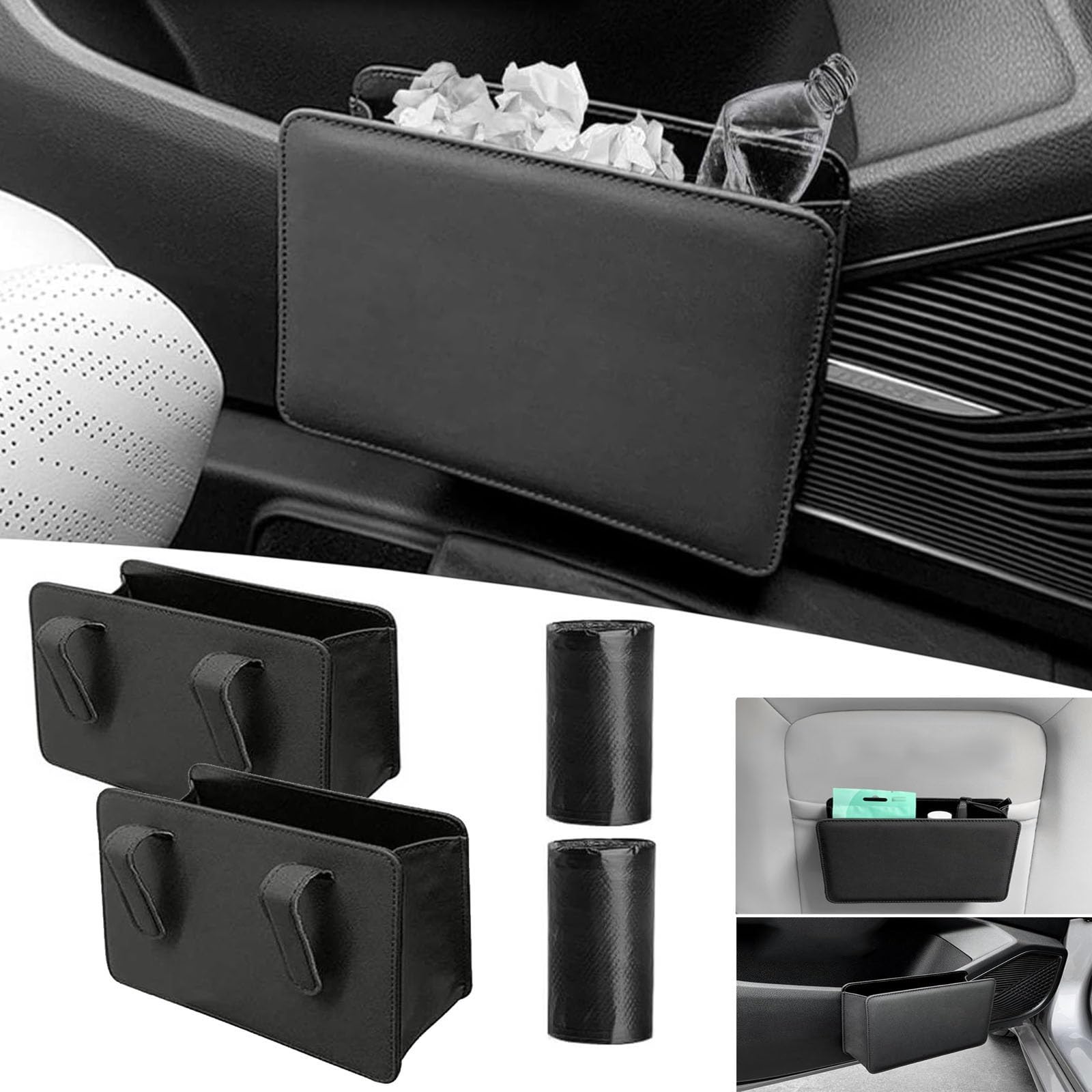 

Многофункциональный чехол для хранения мусора в автомобиле, Crown Crossover, Совместимый с типом AZSH35/TZSH35, Ящик для хранения, 2 pieces чёрный