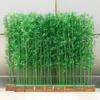 6pcs Simulation Bamboo Indoor Decoration Encrypted Plastic Fake Bamboo Partition Screen Outdoor Artificial Bamboo Simulation Plant Landscaping
