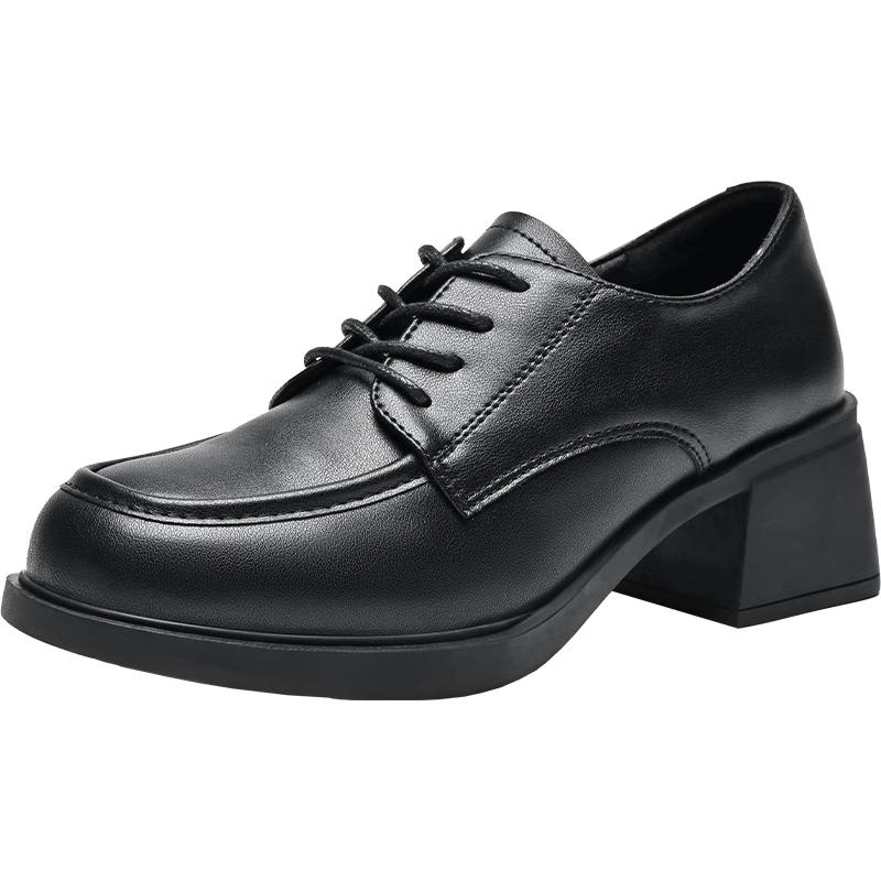 ZHR Women s British Style Lace-Up Loafers 38
