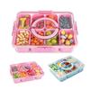 Contenitore Snackle Box, Vassoio da Portata Diviso a 8 Scomparti con Coperchio e Manico, Contenitore Snack Box per Caramelle, Frutta e Snack
