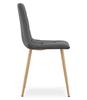 Kara Chair - Dark Gray Velvet / Wood Color Legs X 1