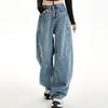 New American Retro Wide-Leg Casual Pants with Pocket Design